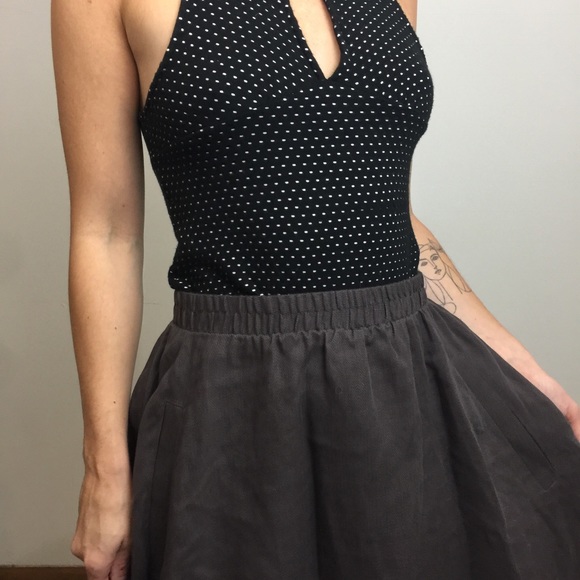 NWT Selected Femme French Brown Skater Midi Skirt - Picture 8 of 8